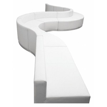 Flash Furniture 9 pcs. Living Room Set, 25-1/4" to 144-1/2" x 27", Upholstery Color: White ZB-803-410-SET-WH-GG