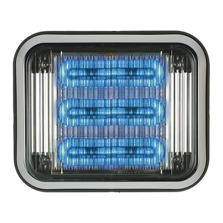 Code 3 LED PrizmIi With Bezel, Clear Lens, Blue, 7"X9" 798CBBZ-75