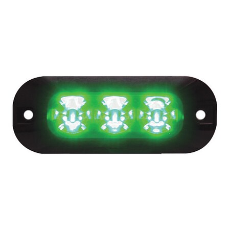 Code 3 XTP Single, 3 LED Light, 12/24VDC, Green XTP3G