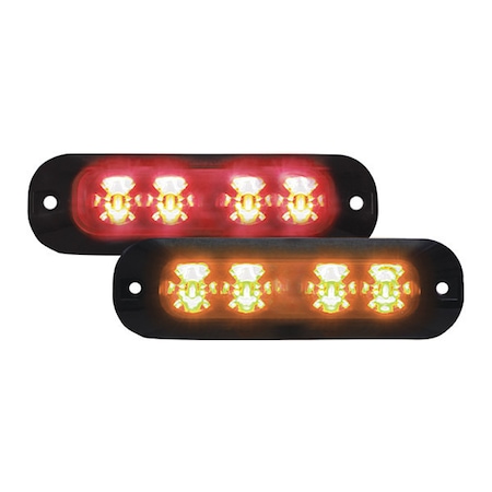 Code 3 XTP Multicolor, 8 LEDs Split, Red/Amber XTP4MCRA