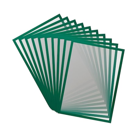 Tarifold Sign Holder, Green, PVC, PK10 195245