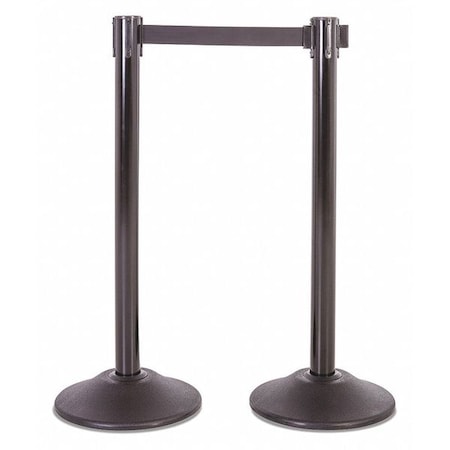 Us Weight Steel Stanchion, Black, 13ft, Black Belt, PR U2102EXT