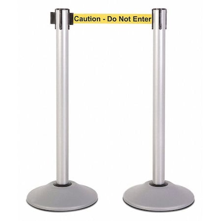 Us Weight Steel Stanchion, Slv, 7.5ft, Safety Belt, PR U2103CAU