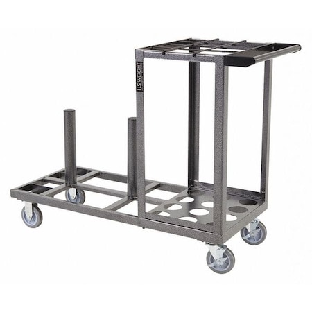 Zoro Select Steel Cart, for up to 12 Stanchions U2509