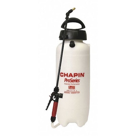 Chapin 3 gal Handheld Sprayer, Poly, 48 in L Hose, Shower/ Jet Nozzle Spray Pattern, Poly Wand Material 26031XP