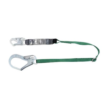 Msa Safety V-Series Lanyard, 6 ft. Length, Snap Hook, Steel, 1 Leg(s), 230 lb Weight Capacity 10190398