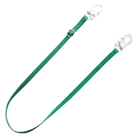 MSA SAFETY Adjustable Positioning Lanyard, 6 ft., Green 10201456