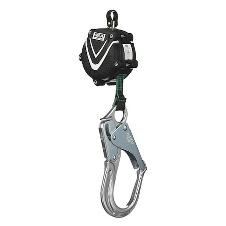 Msa Safety Self-Retracting Lifeline, 310 lb Weight Capacity, Black 64013-00A
