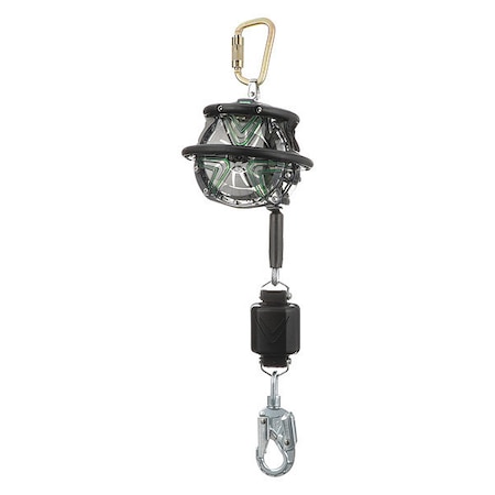 Msa Safety V-EDGE(TM) Self-Retracting Lifeline, 20 ft. Length, Snap Hook, Steel, 1 Leg(s) 63406-00A