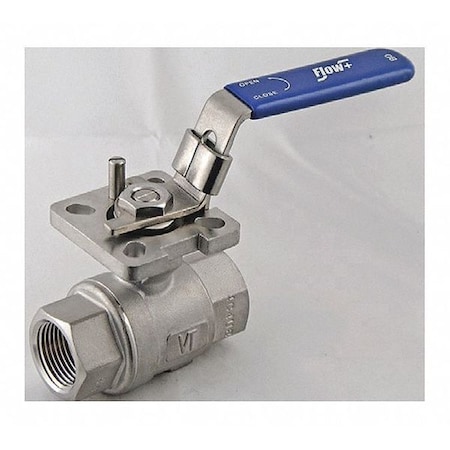 FLOW PLUS Ball Valve, 1", 1000 psi, CF8M, 2 pcs 10B036666RRSE