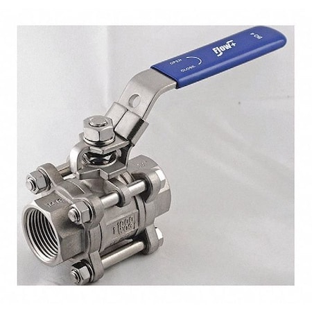 Flow Plus Ball Valve, 2-1/2", 1000 psi, CF8M, 3 pcs, Body Style: Bolt on 25B046666RRSE