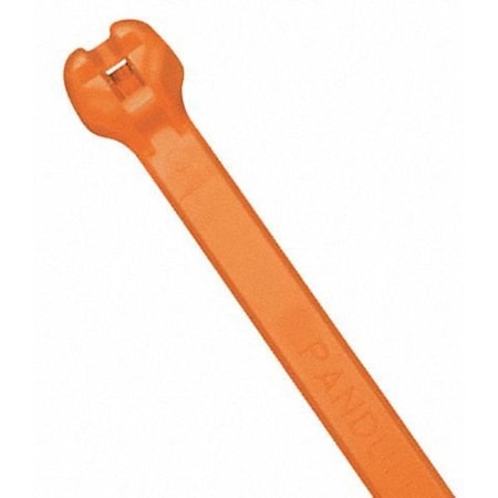 Panduit Cable Tie, 14-1/2 in L, 4 in Max Bundle Dia., Orange, Nylon 6/6, 120 lb Strength, 250 PK PLT4H-TL3