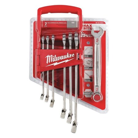 Milwaukee Tool Combination Wrench Set, SAE, 7 pcs. 48-22-9407