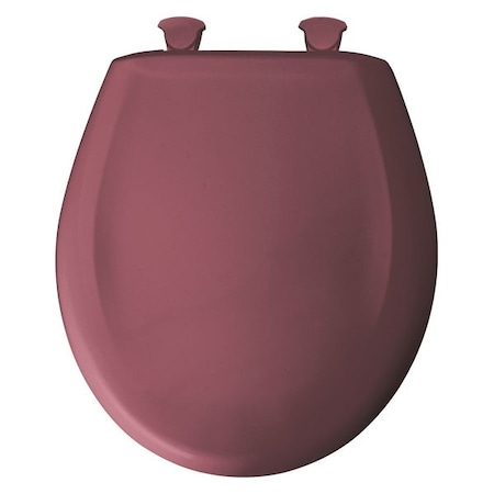 Bemis Toilet Seat With Cover, Plastic, Round, Raspberry 200SLOWT 343