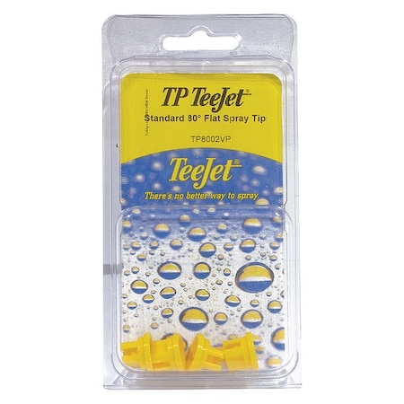 Teejet Flat Spray Polymer Tips, 80 Deg, PK4 PK-TP8002VP
