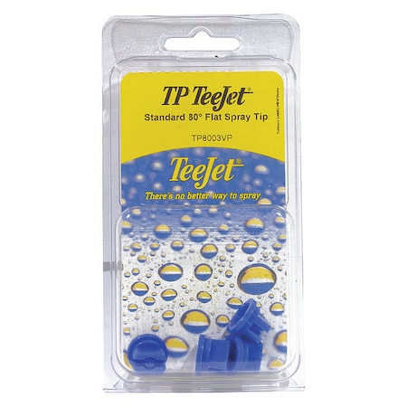 Teejet Flat Spray Polymer Tips, 80 Deg, PK4 PK-TP8003VP