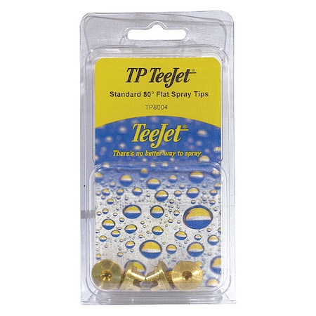 Teejet Flat Spray Tip, 80 Deg, PK4 PK-TP8004