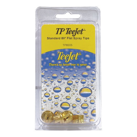 Teejet Flat Spray Tip, 80 Deg, PK4 PK-TP8005