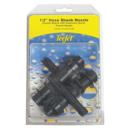 Teejet Hose Shank Nozzle, 1/2", PK2 PK-22252-312-500-NYB-2