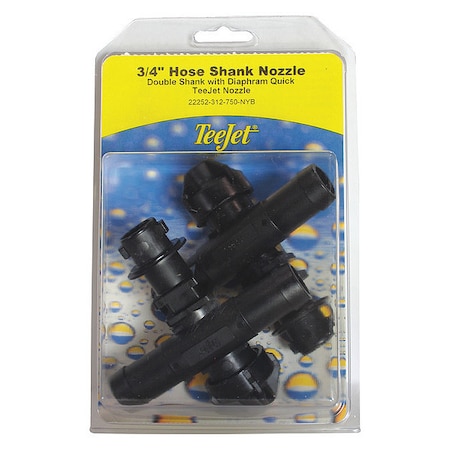 Teejet Hose Shank Nozzle, 3/4", PK2 PK-22252-312-750-NYB-2