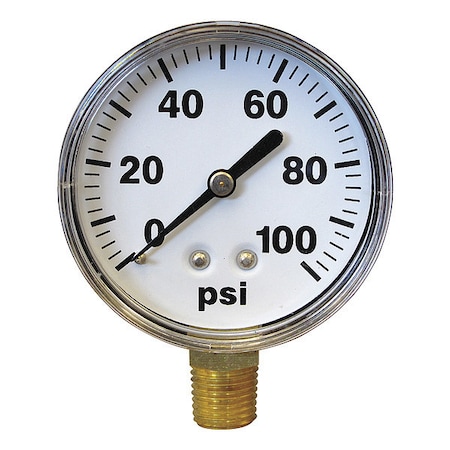 Fimco Pressure Gauge, 0-100Psi, 2-1/2" Boom L13