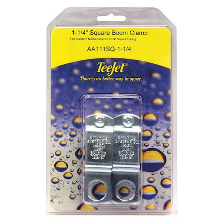 Teejet Square Boom Clamp, 1-1/4", PK2 PK-AA111SQ-1-1/4