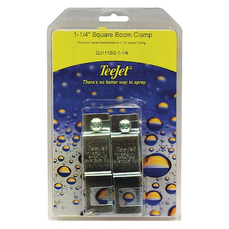 Teejet Square Boom Clamp, 1-1/4", PK2 PK-QJ111SQ-1-1/4