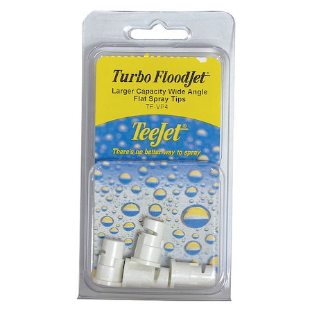 Teejet Wide Angle Flat Spray Tip, PK4 PK-TF-VP4