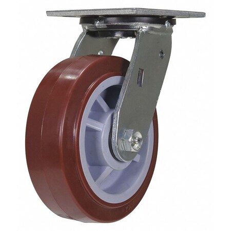 Vestil Caster, Swivl, Urethne Tread/Poly Hub, 6x2" CST-C44-6X2PU-S