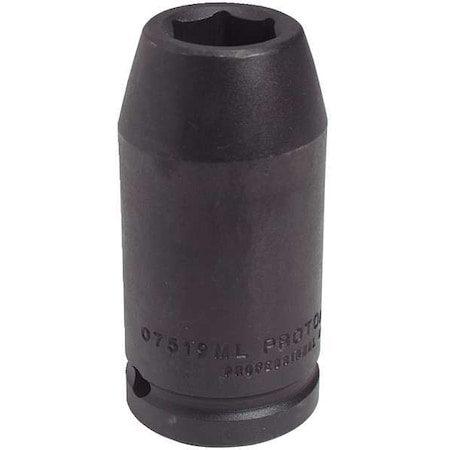 Proto 3/4 in Drive Impact Socket 22 mm Size 6 pt Deep Depth, Black Oxide J07522ML