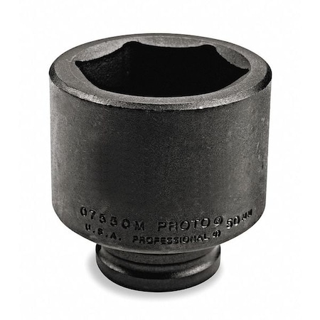 PROTO 3/4 in Drive Impact Socket 2 in Size 6 pt Standard Depth, Black Oxide J07532