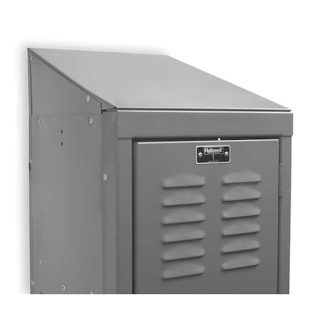 Hallowell Locker Slope Top, W 15, D 15, H 5, Gray KISTT1515HG