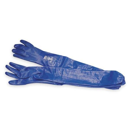 Honeywell North Nitri-Knit(TM) Chemical Resistant Gloves, Nitrile, 26 in L, 40 mil, Blue, 9, 1 PR NK803ES/9