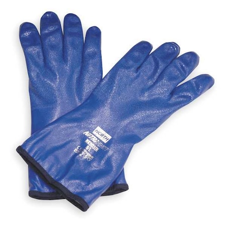 Honeywell North Nitri-Knit(TM) Chemical Resistant Gloves, Nitrile, 12 in L, 40 mil, Blue, 11, 1 PR NK803IN/11