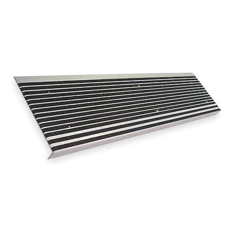 Wooster Products Stair Tread, Black, 48in W, Extruded Alum, 500BLA4 500BLA4