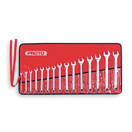 Proto 15 Piece Satin Metric Combination ASD Wrench Set - 12 Point J1200F-MASD