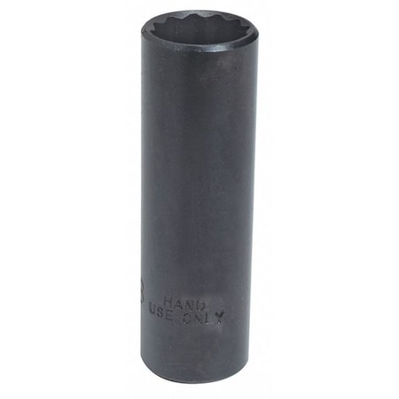 Proto 3/8 in Drive, 1/2" SAE Socket, 12 Points, Steel, Blk Oxd, 1/2 in J5016B