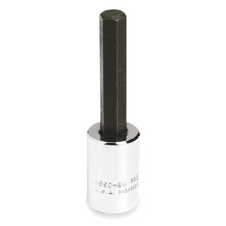 Proto 3/8 in Drive Hex Socket Bit Metric 4 mm Tip, 2 23/32 in L, 3/8" Dr , 8mm Tip Size Socket Bit J4990-4M