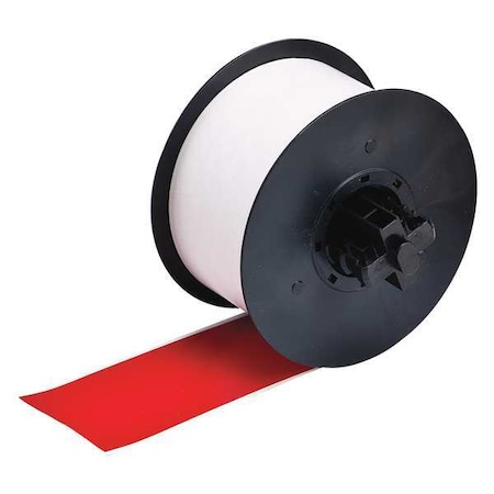 Brady Label Tape Cartridge, Red, Labels/Roll: Continuous 120856
