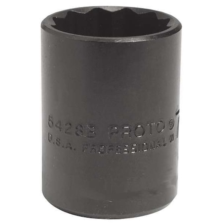 Proto 1/2 in Drive, 5/8" SAE Socket, 12 Points, Steel, Blk Oxd, 5/8 in J5420B