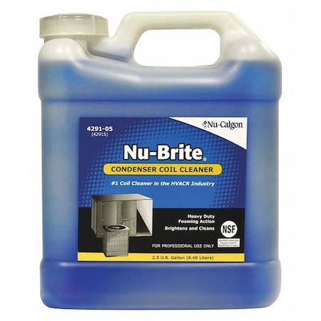 Nu-Calgon Condenser Cleaner, Liquid, 2.5 gal, Blue 4291-05