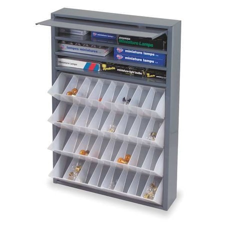 Durham Mfg Bin Dispensing Cabinet, Tilt Out, Gray 590-95