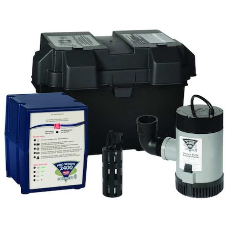 Pro Series Pumps Battery Backup Sump Pump, High Capacity PHCC-2400