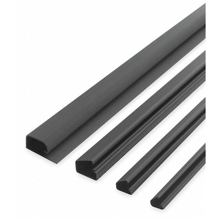 Master Caster Channel, J Style, 1 1/8Hx48Lx2 3/8Win, Blk 00205