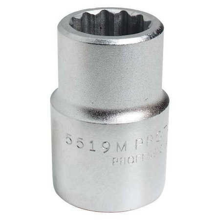 Proto 3/4 in Drive, 28mm Metric, Socket, 12 Points, Steel, Chrome, 28 mm J5528M