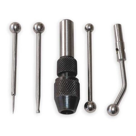 Mitutoyo Wiggler Set w/Shank, 4 Attachments, Pouch 985-142