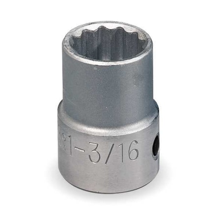 Proto 1 in Drive, 1-3/16" SAE Socket, 12 Points, Steel, Satin, 1 3/16 in J5738