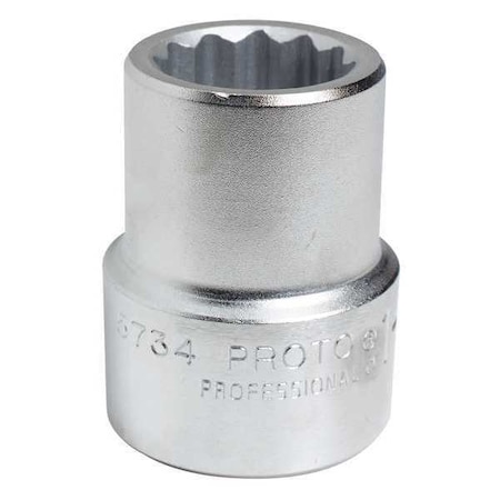 Proto 1 in Drive, 2-1/8" SAE Socket, 12 Points, Steel, Satin, 2 1/8 in J5768