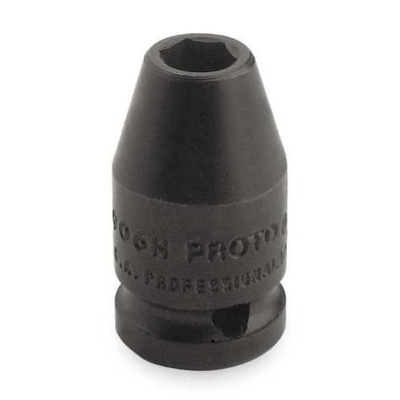 Proto 1/4 in Drive Impact Socket 5/8 in Size 6 pt Standard Depth, Black Oxide J6920H
