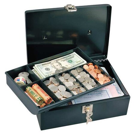 Master Lock Cash Box, Black, 7-3/4x11x4 7113D